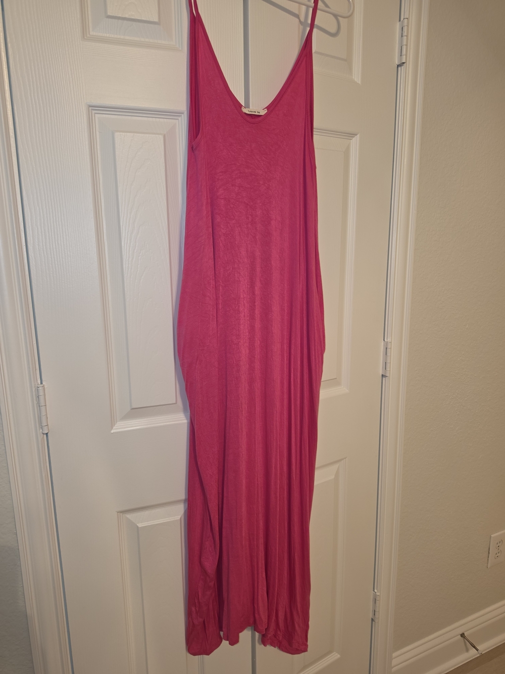 Love in Hot Pink Maxi Slip Dress